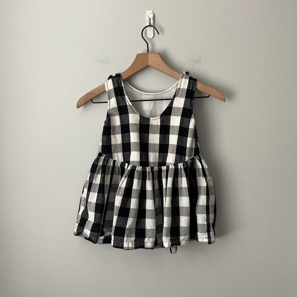 Myleene Klass Girls Black White Buffalo Check Dress "You are my Sunshine" Sz 3T - Picture 2 of 3